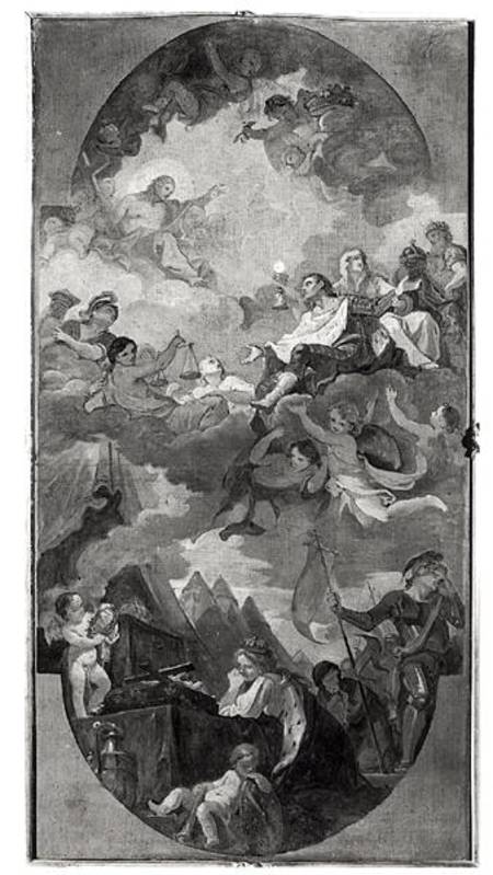 Apotheosis of St. Louis, sketch for the ceiling of the church San Luigi dei Francesi, Rome de Charles Joseph Natoire