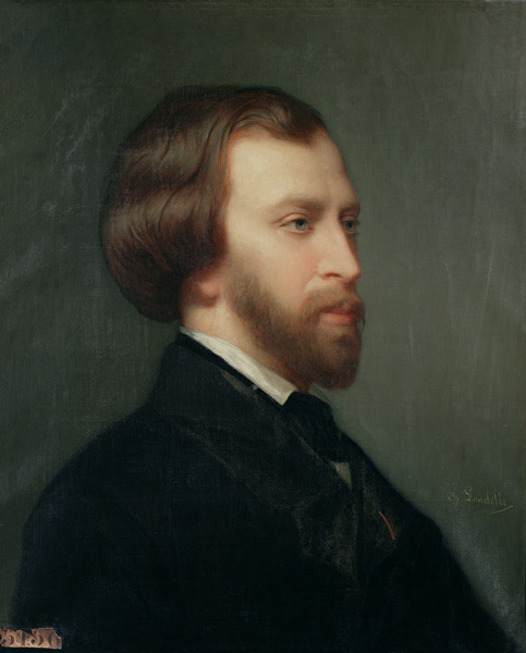 Portrait of Alfred de Musset (1810-57) de Charles Landelle