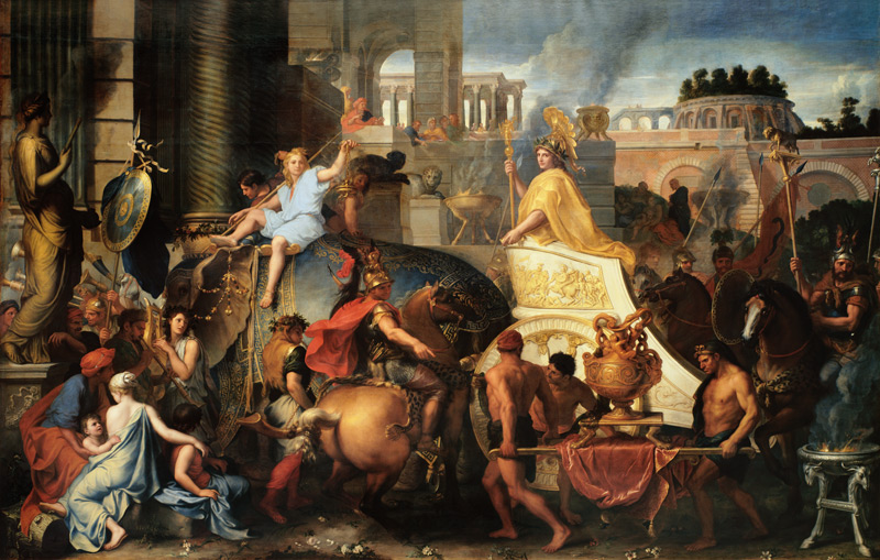 Alejandro el Grande entrando a Babilonia  de Charles Le Brun
