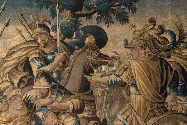 Alexander and Poros / tapestry de Charles Le Brun