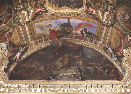 The Alliance of Germany and Spain with Holland, 1672, Ceiling Painting from the Galerie des Glaces de Charles Le Brun