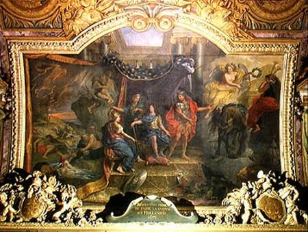 The Decision to Make War on the Dutch in 1671, Ceiling Painting from the Galerie des Glaces de Charles Le Brun