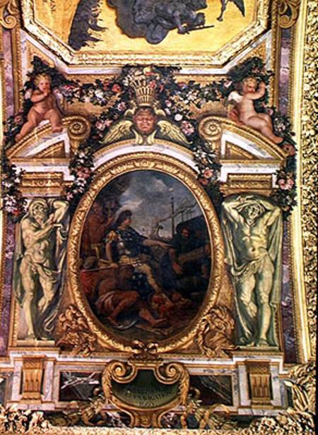 Re-establishment of Navigation Rights in 1663, Ceiling Painting from the Galerie des Glaces de Charles Le Brun