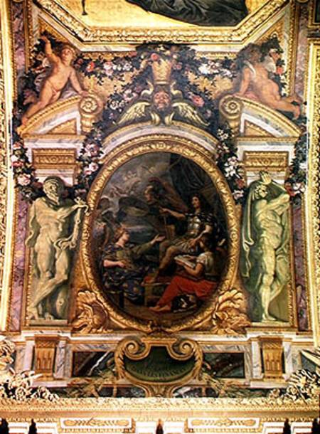 Financial Order Regained in 1662, Ceiling Painting from the Galerie des Glaces de Charles Le Brun
