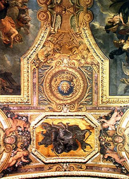 The Ending of the Mania for Duels in 1662, Ceiling Painting from the Galerie des Glaces de Charles Le Brun