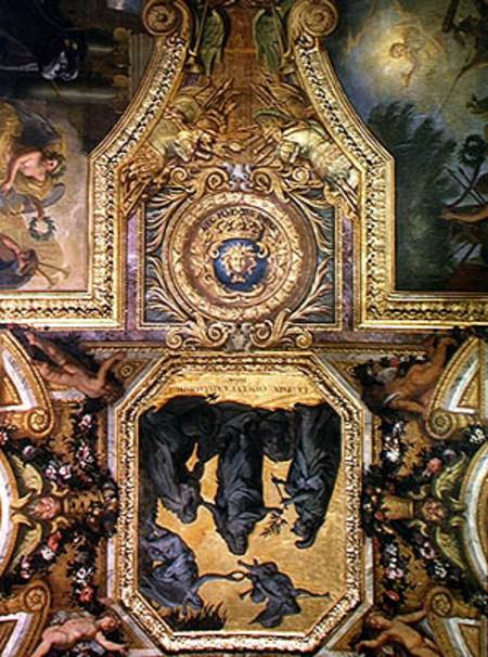 Peace Made at Aix-la-Chapelle in 1668, Ceiling Painting from the Galerie des Glaces de Charles Le Brun