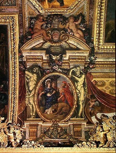 Spain Recognising the Pre-Eminence of France in 1662, Ceiling Painting from the Galerie des Glaces de Charles Le Brun