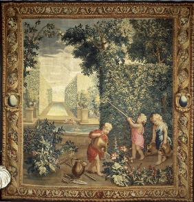 Boys as gardeners / Tapestry C18