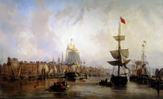 Hafen von Rouen de Charles Louis Mozin