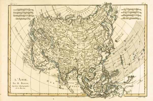 Asia, from 'Atlas de Toutes les Parties Connues du Globe Terrestre' by Guillaume Raynal (1713-96) pu de Charles Marie Rigobert Bonne