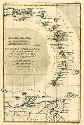 The Lesser Antilles or the Windward Islands, with the Eastern part of the Leeward Islands, from 'Atl de Charles Marie Rigobert Bonne