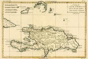The French and Spanish Colony of the Island of St Dominic of the Greater Antilles, from 'Atlas de To