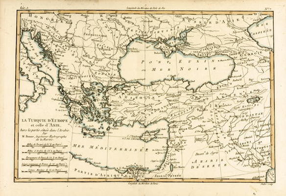 Turkey, from 'Atlas de Toutes les Parties Connues du Globe Terrestre' by Guillaume Raynal (1713-96) de Charles Marie Rigobert Bonne