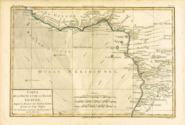 West Africa, from 'Atlas de Toutes les Parties Connues du Globe Terrestre' by Guillaume Raynal (1713 de Charles Marie Rigobert Bonne