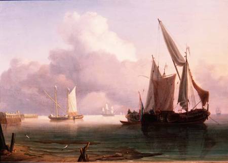 Becalmed Estuary with Dutch Pinks de Charles Martin Powell