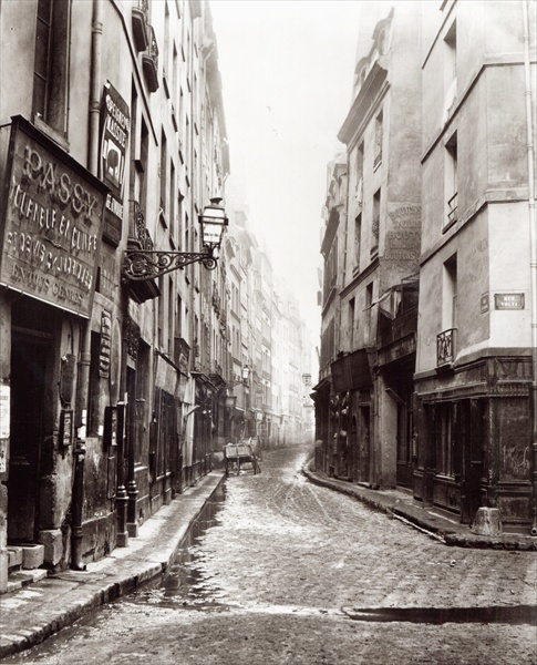 Rue Aumaire, from the Rue Volta, Paris, 1858-78 (b/w photo)  de Charles Marville