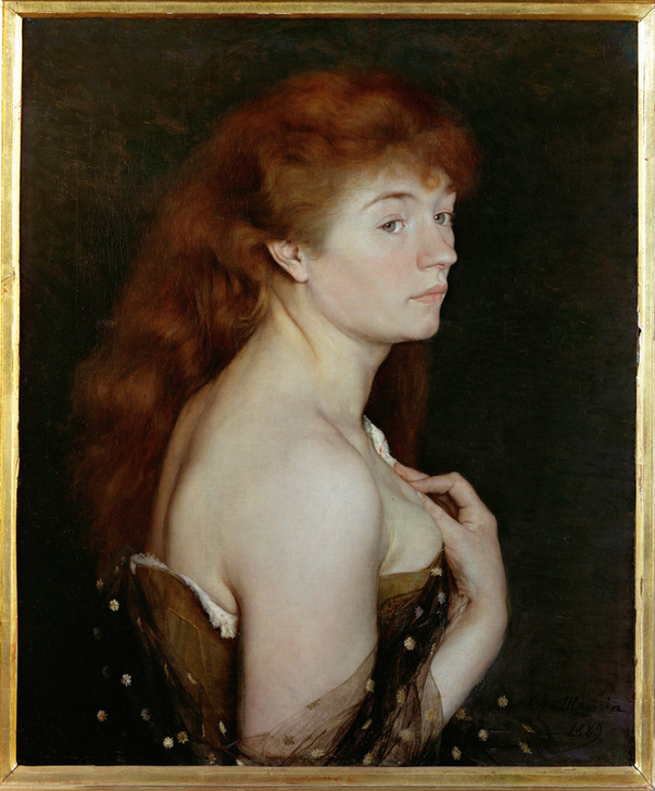 Portrait de jeune femme rousse de Charles Maurin