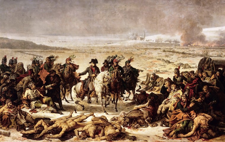 Napoleon on the Battlefield of Eylau, 9 February 1807 de Charles Meynier