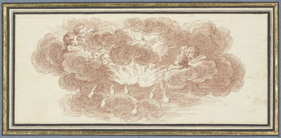 Der Heilige Geist, von Engeln umgeben de Charles-Nicolas Cochin d. J.