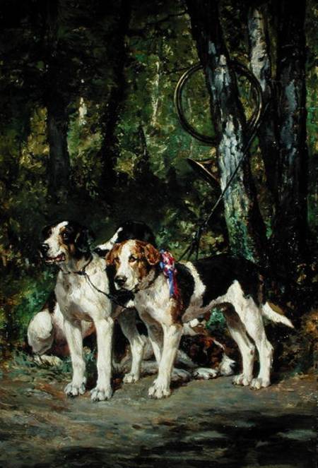 A Pack of Hounds (panel) de Charles Oliver de Penne