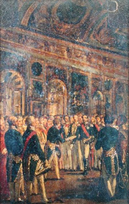 The Senate Presenting Louis Napoleon Bonaparte (1808-73) with the Result of the Plebiscite Proclaimi de Charles-Philippe Lariviere