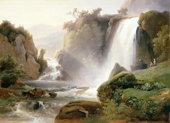 The waterfalls of Tivoli. de Charles Rémond