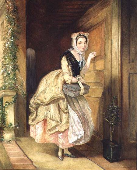 Knocking at the Door de Charles Robert Leslie
