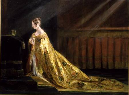 Queen Victoria in Her Coronation Robe de Charles Robert Leslie