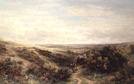 Moorland Landscape with Figures de Charles Thomas Bale