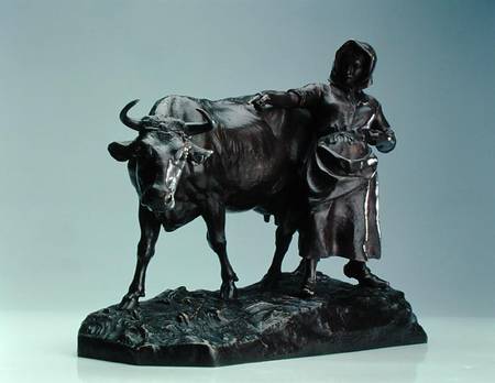 Woman with a Cow de Charles Valton