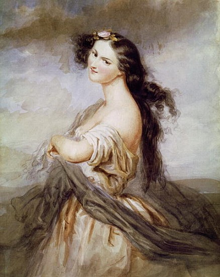 Portrait of Juliette Drouet (1806-83) de Charles Voillemot