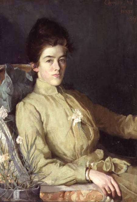 Portrait of a young woman de Charles Wellington Furse