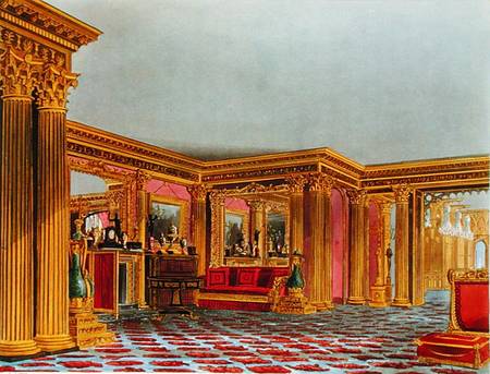 The Golden Drawing Room, Carlton House, from 'The History of the Royal Residences', engraved by Thom de Charles Wild