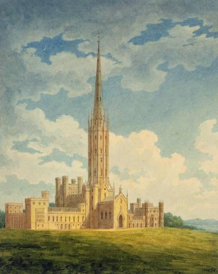 North-west view of Fonthill Abbey de Charles Wild