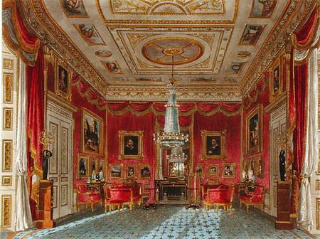 The Rose Satin Drawing Room, Carlton House, from 'The History of the Royal Residences', engraved by de Charles Wild