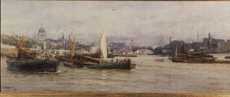 Shipping on the Thames de Charles William Wyllie