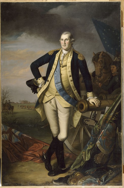 George Washington after the Battle of Princeton on January 3, 1777 de Charles Willson Peale