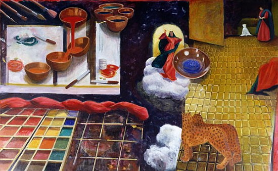 The Making of Vermilion, 2003 (oil on canvas)  de Charlotte  Moore