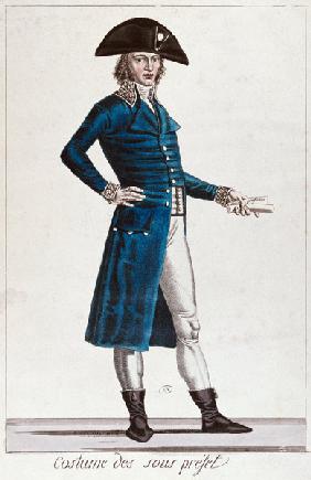 Costume of an Under-Prefect during the period of the Consulate (1799-1804) of the First Republic in