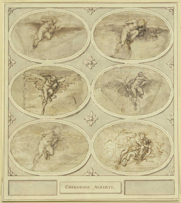 Fünf Studien zum Raub des Ganymed und eine Studie zu Diana und Endymion (oder Venus und Adonis?) de Cherubino Alberti