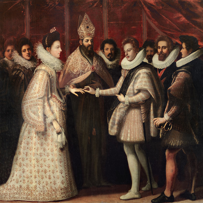 The Marriage of Catherine de Medici (1519-98) and Henri II (1519-59) de Chimenti Jacopo Empoli