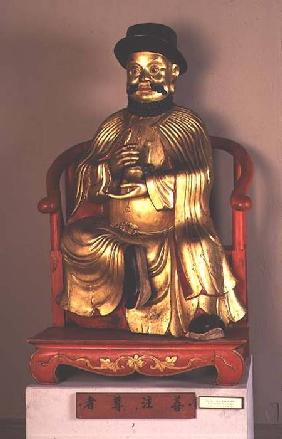 Marco Polo, Gilded Wooden Sculpture