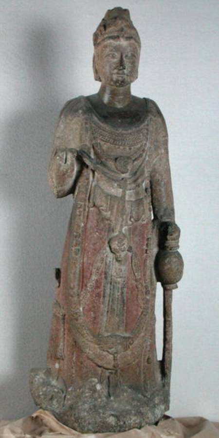 Bodhisattva Kuan-yin (Avalokitesvara) holding a vase, Sui Dynasty de Chinese School