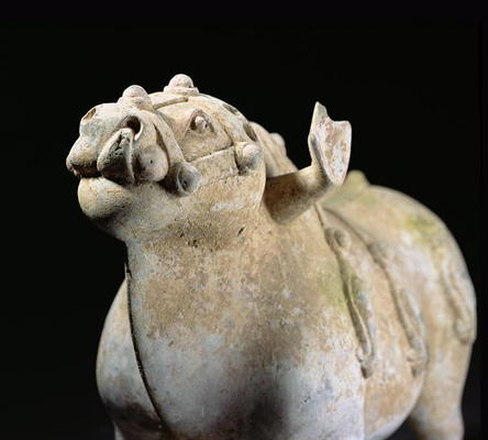 Bull, Warring States period (1027-220 BC) (earthenware) (detail) (see 176595) de Chinese School