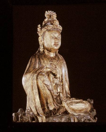 Figure of a bodhisattva, Yuan or Ming dynasty de Chinese School