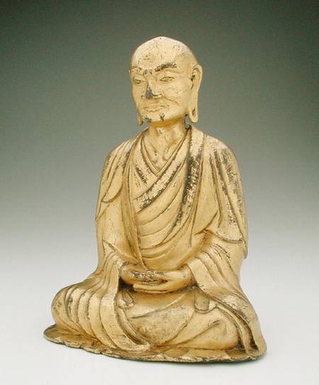 Figure of a seated luohan, Liao dynasty de Chinese School