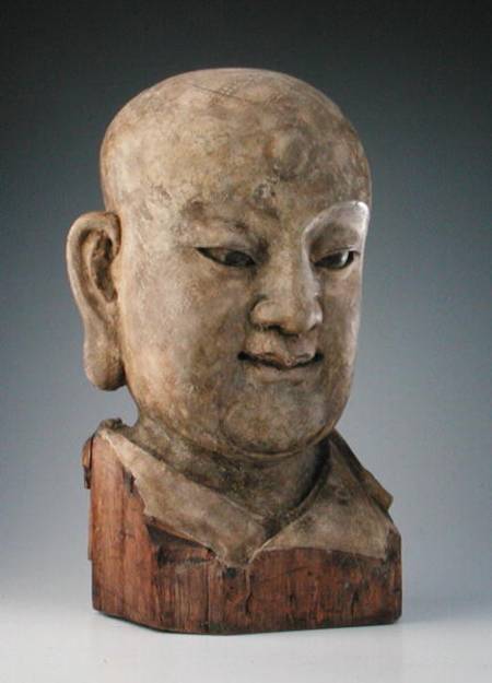 Head of a louhan, Yuan dynasty de Chinese School