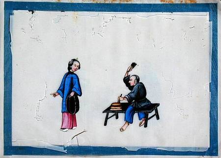 Noblewoman with a tradesman de Chinese School