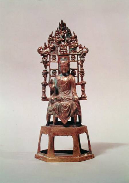 Statuette of Buddha in meditation, Tang Dynasty de Chinese School