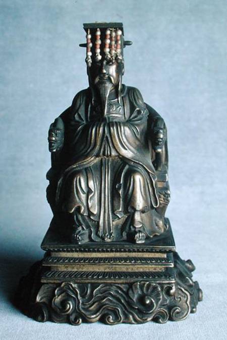 Statuette of Confucius (551-479 BC) as a Mandarin, Qing Dynasty de Chinese School